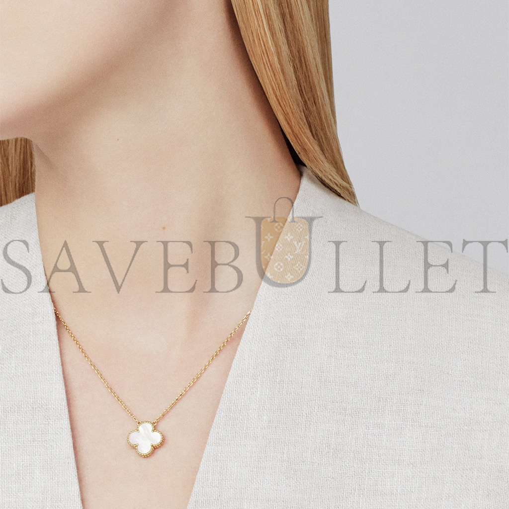 V*N CL*F arpels vintage alhambra pendant - yellow gold, mother-of-pearl  vcara45900